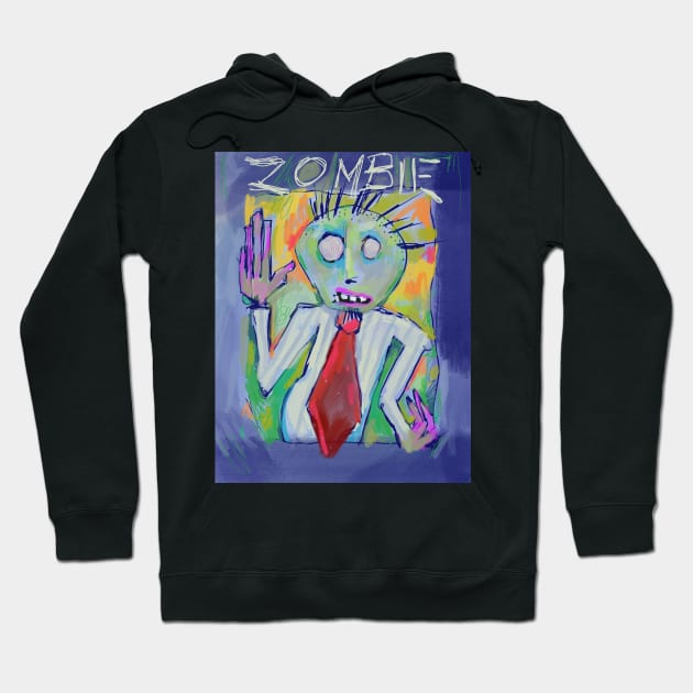 Zombie Business Man Hoodie by Andrew Carter